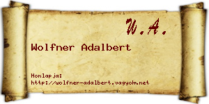 Wolfner Adalbert névjegykártya